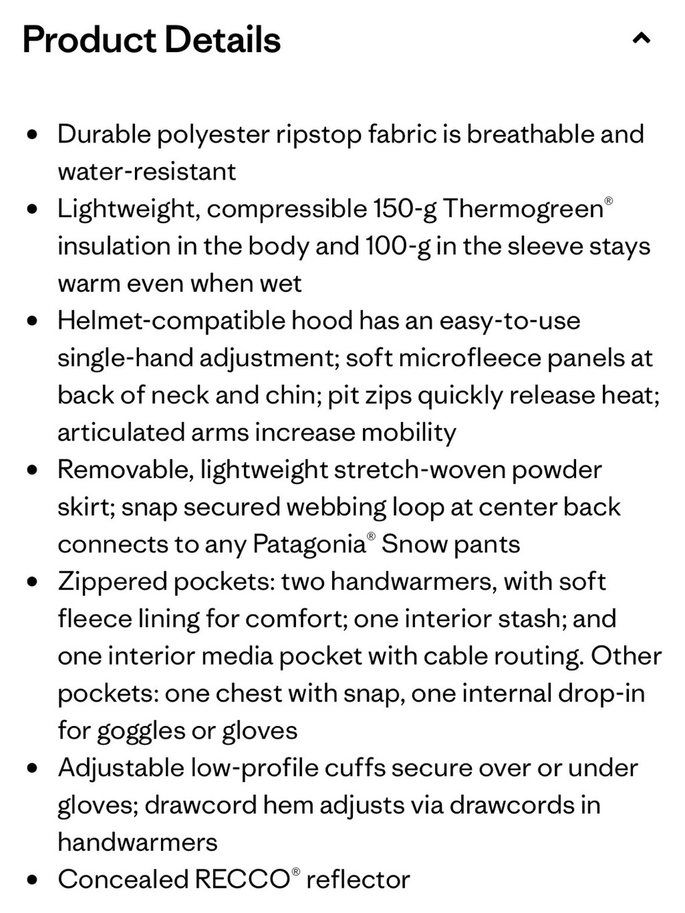 Patagonia Snow Jacket - Picture 5 of 8